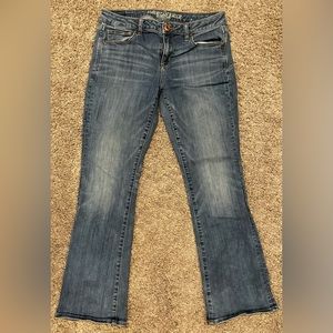 AEO Skinny Kick Bootcut Jeans, Size 10 Short
